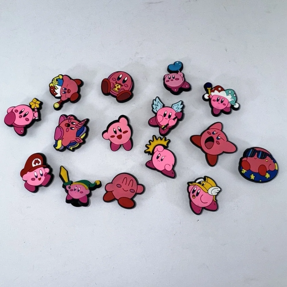 Kirby-themed Shoe Charms Jibbets Crocs Shoes 15 pcs